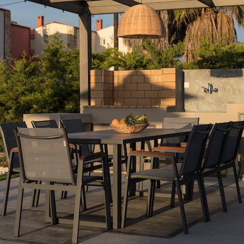 Serve up a delicious alfresco meal on the patio