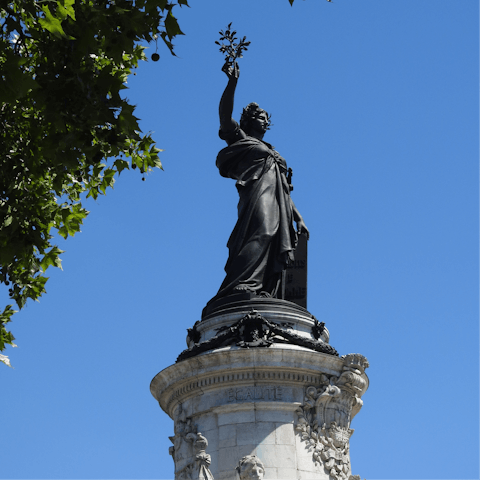 Drink in the history of the Place de la République – it's a short walk away