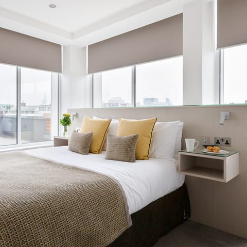 Enjoy ample amounts of natural light in the master bedroom