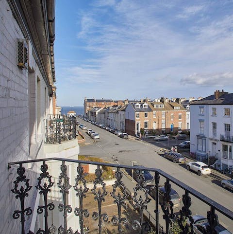 Pour a G&T and relax outside on the wrought iron balcony