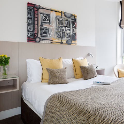 Slumber peacefully in top-quality bed linen in the master bedroom