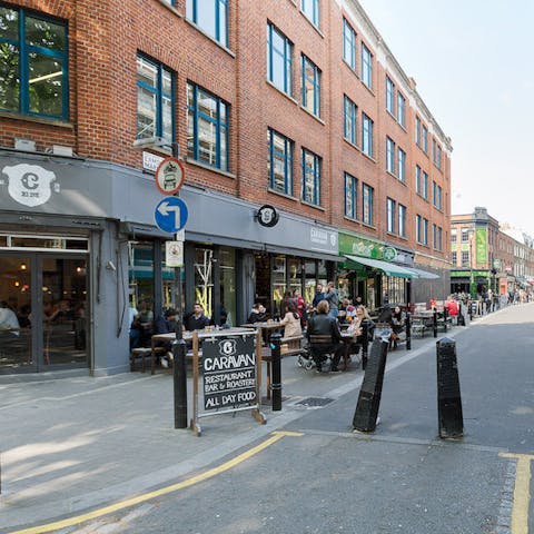 Discover the pubs and restaurants at Exmouth Market, just down the street