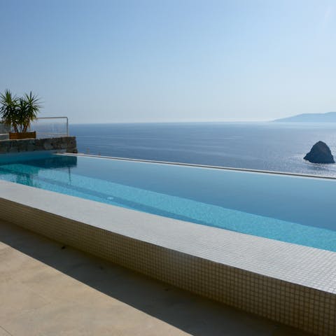 Start your day with some refreshing laps in the private pool