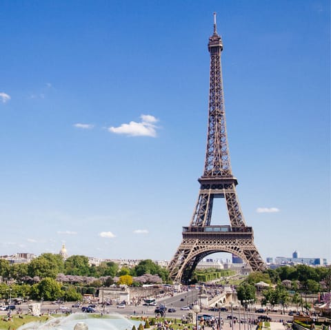 Soak up the views of Paris from the top of the Eiffel Tower
