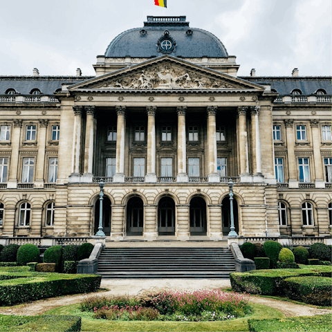 Stroll over to the Royal Palace of Brussels, just an eleven-minute walk away