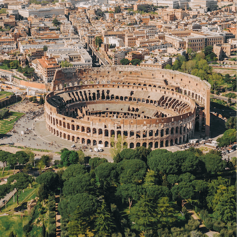 Visit the magnificent Colosseum – it's literally on your doorstep