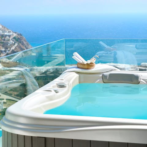 Enjoy breathtaking views from the hot tub