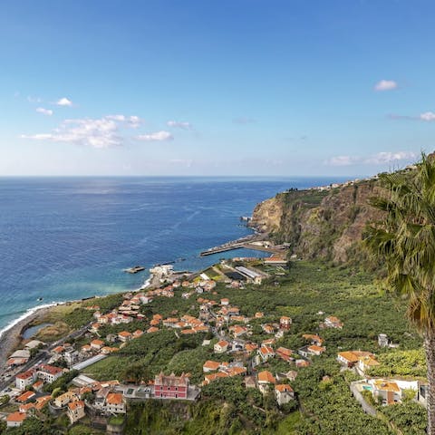 Explore the exotic coast of Ponta do Sol, just a two-minute drive away