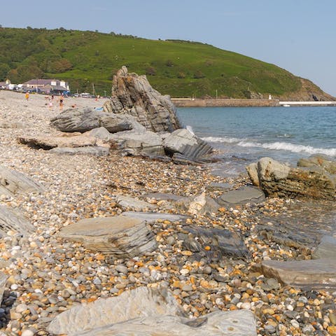 Stay right on the waterfront, just a two-minute walk from Laxey Beach 