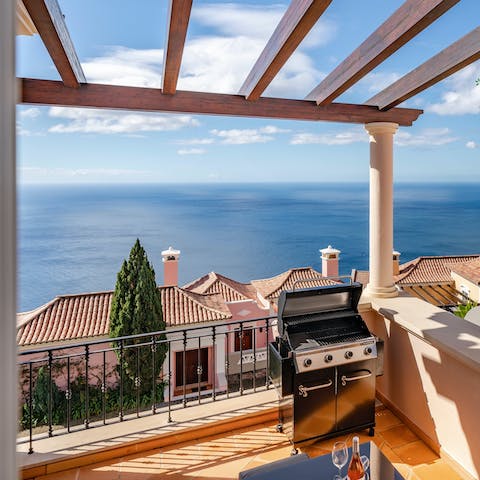 Enjoy views of the Atlantic Ocean while you barbecue