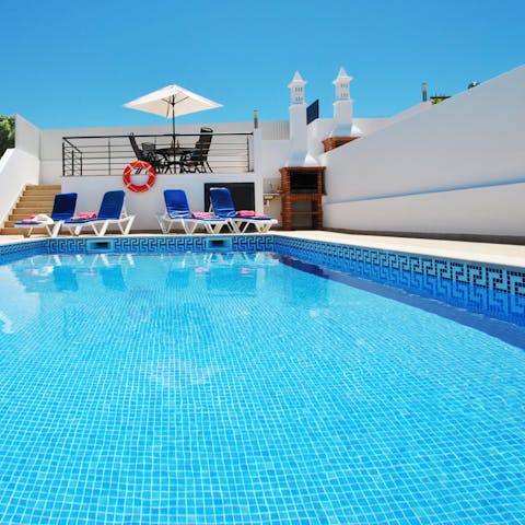 Cool off from the Algarve's summer sun in the private pool 