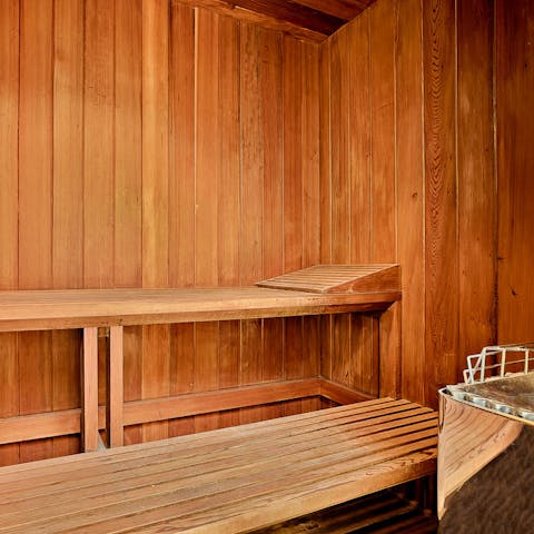 Take time to relax in the sauna
