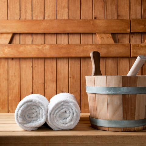 Sweat out your stresses with a long session in the sauna