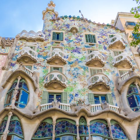 Marvel at Gaudí's masterworks throughout the city – Casa Batlló is just 750m away