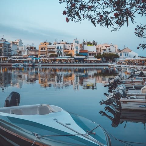 Set sail on a boat trip from Agios Nikolaos – a short drive away