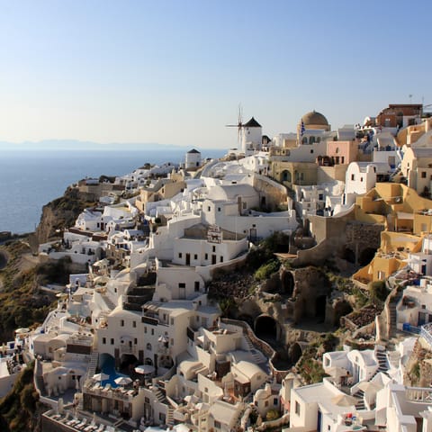 Stroll up and down Santorini, only minutes away