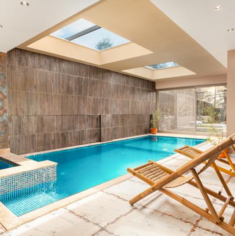 Enjoy the heated indoor pool