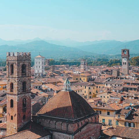 Take a trip to the historic city of Lucca nearby