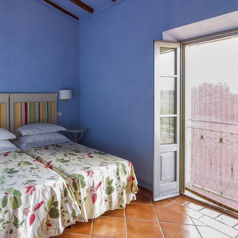 Sleep soundly in comfortable bedrooms – some with Juliet balconies