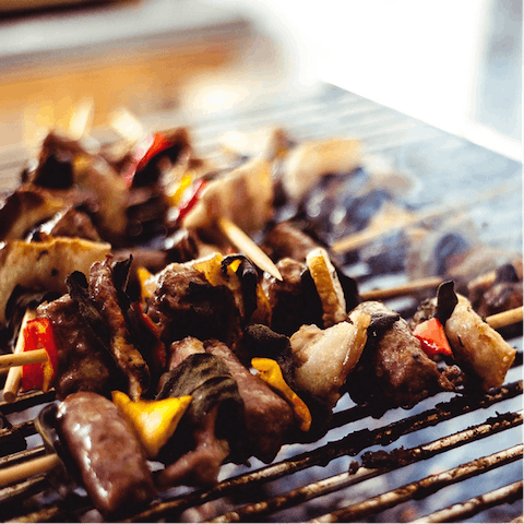 Light the charcoal grill for a lazy afternoon barbecue