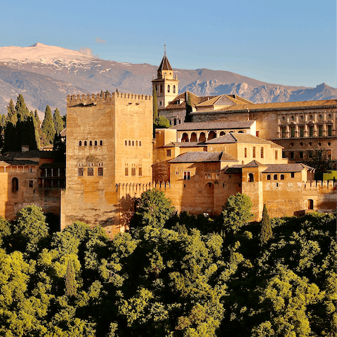Visit the stunning Alhambra, 900 metres away