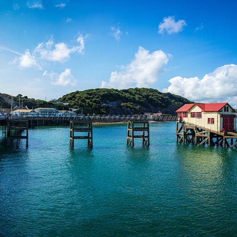 Stroll along Mumbles pier – a short drive away 