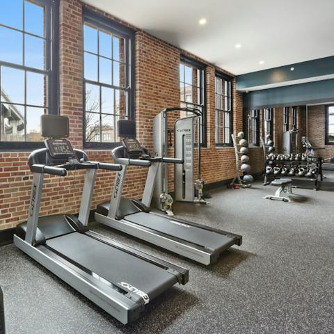 Break a sweat in the on-site gym