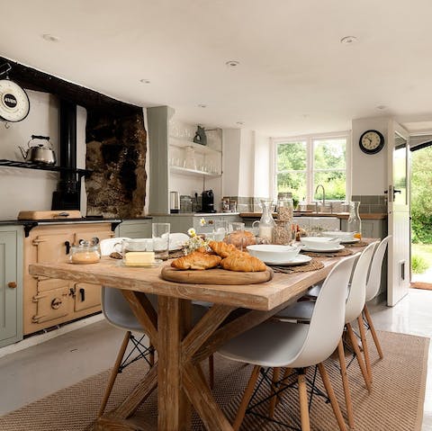 Cook together in the sleek country kitchen