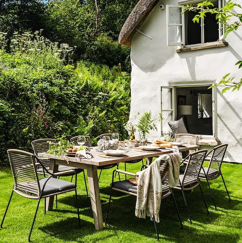 Feast under the sun in the elegant dining space