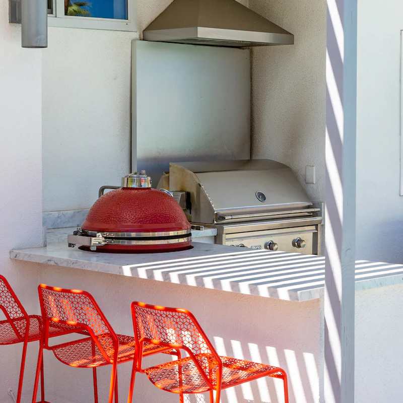 Cook alfresco feasts in the outdoor kitchen
