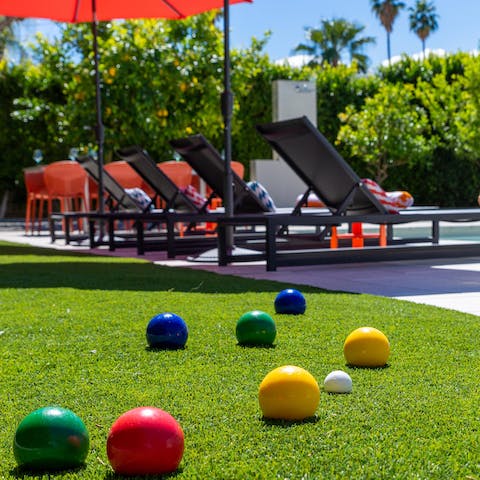 Have some fun with your own bocce ball court