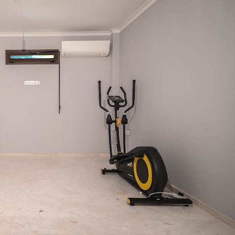Work out and keep fit while using the exercise bike in the dedicated fitness area