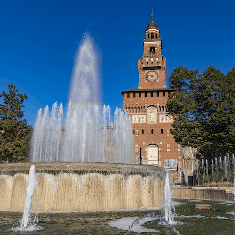 Walk to the medieval Sforzesco Castle in just ten minutes
