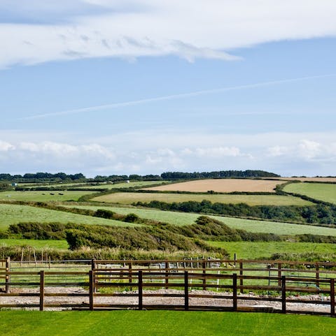 Put on your hiking boots and indulge in glorious views of the rolling fields of Cornwall