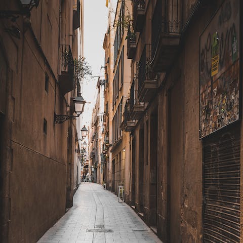 Take a day trip to Barcelona's atmospheric, gothic streets