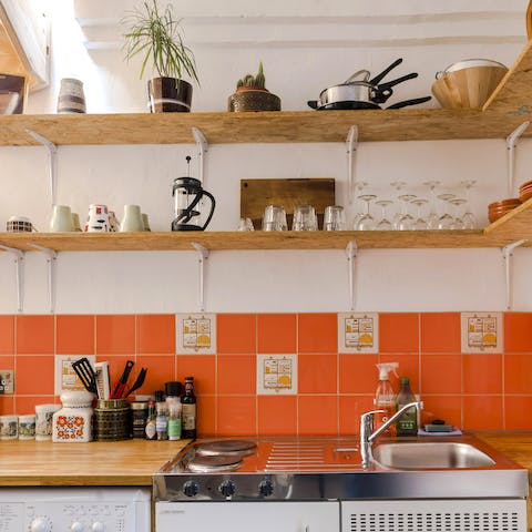 The adorable kitchen space