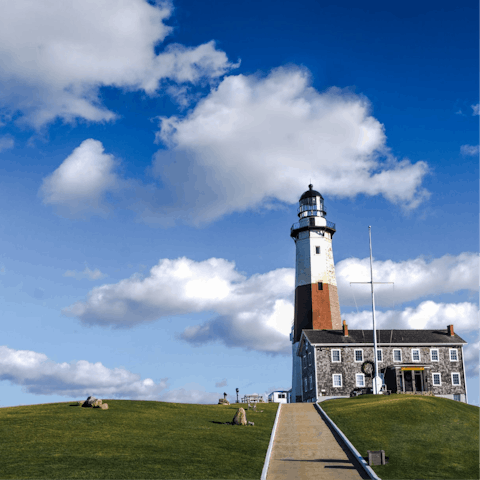 Visit Montauk Point Lighthouse Museum, a ten-minute drive from home