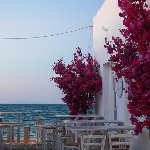 Explore the beautiful coastline of Paros from this home in Voutakos