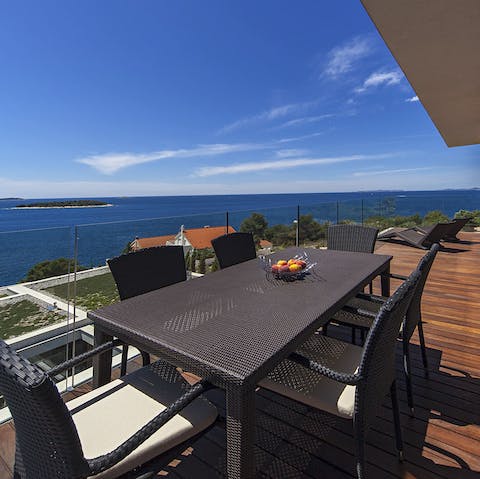 Soak up endless vistas of the Adriatic sea from your private penthouse terrace