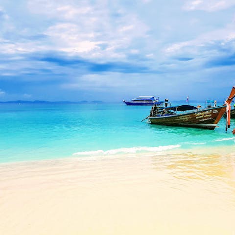 Stay at the southern tip of Phuket, right on the beachfront