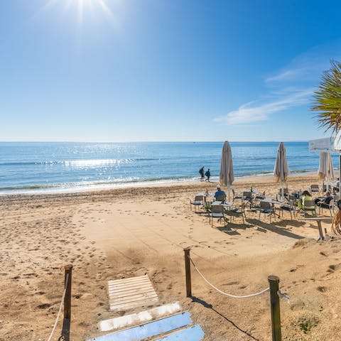 Make your way down to the beach to enjoy the golden sands of the Costa del Sol