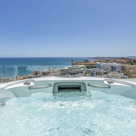 Unwind in the Jacuzzi while taking in splendid views of Fuengirola