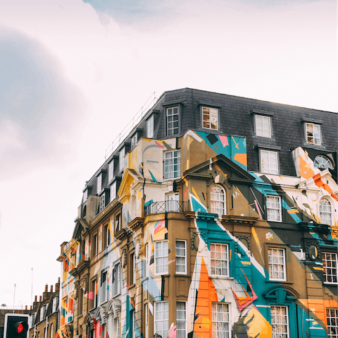 Sample the cutting-edge cool and creativity of Shoreditch – a ten-minute walk away