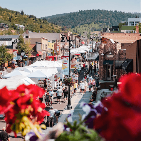 Explore the shops and restaurants of Main Street in Park City, just a seven-minute drive away