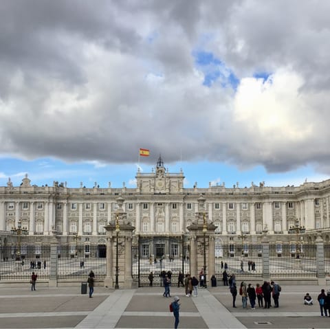 Pay a visit to Madrid's Royal Palace, only five minutes away on foot