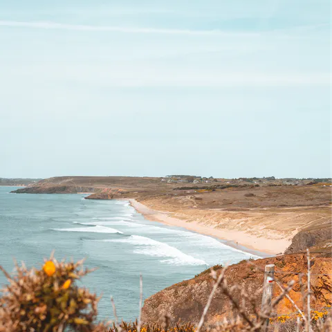 Spend a day at the beach just a short walk from your doorstep and enjoy time in the sun, sand and sea