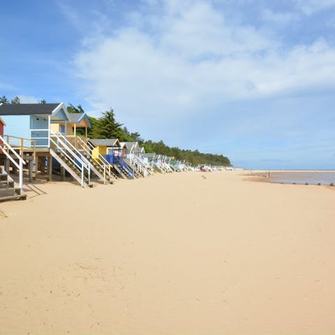 Head down to the local beach, just a mile from your door