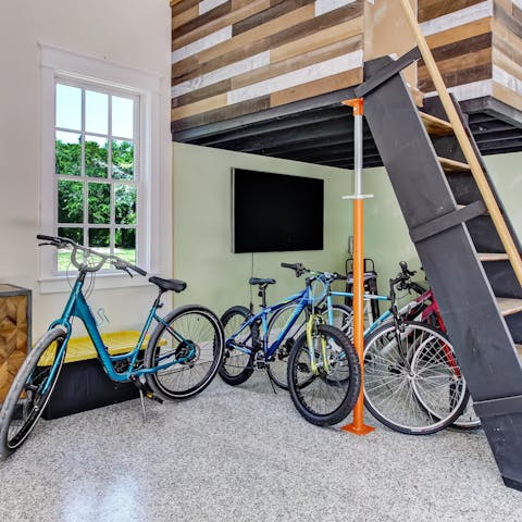 Grab a bike from the garage and head out around the island