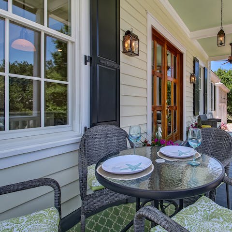 Whip up a barbecue and eat alfresco on balmy evenings