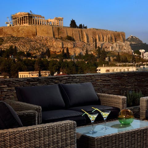 Prepare to be wowed by the Acropolis views from the private rooftop terraces
